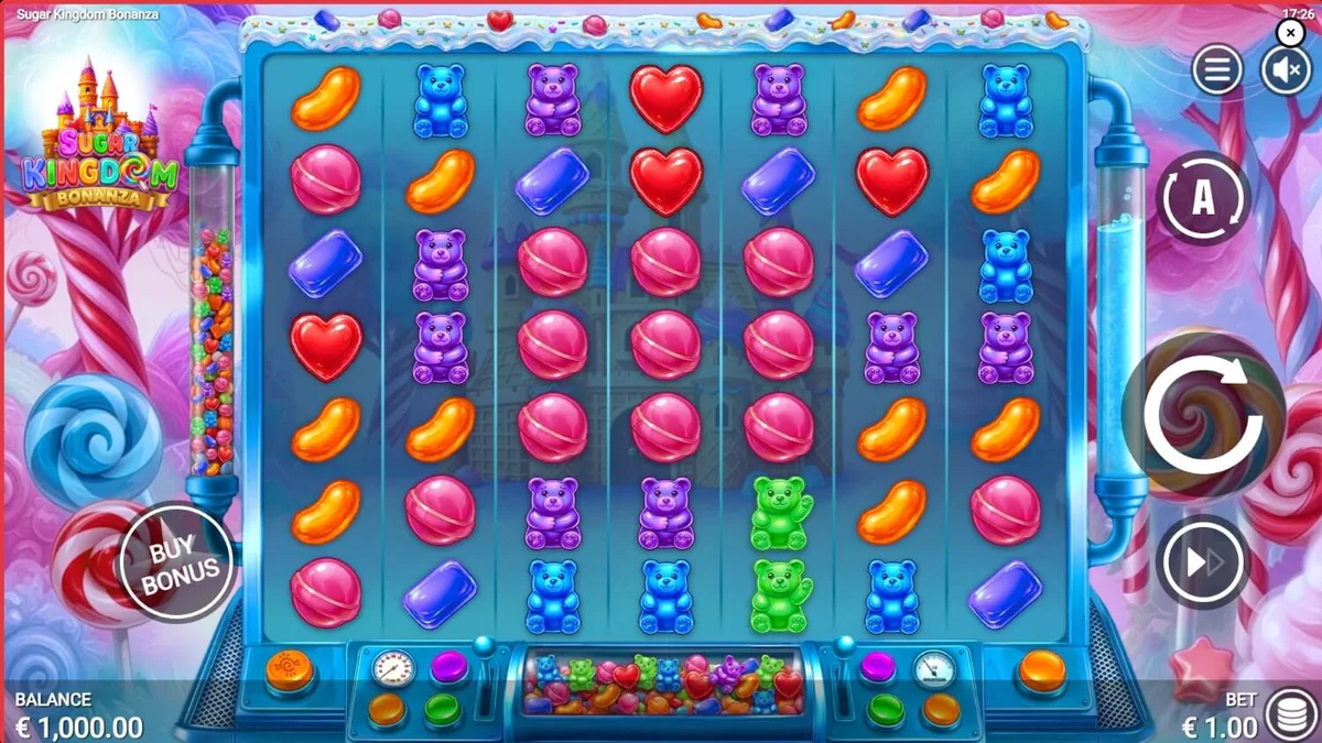 Sugar Kingdom Bonanza স্লট গেমের রঙিন ইন্টারফেস